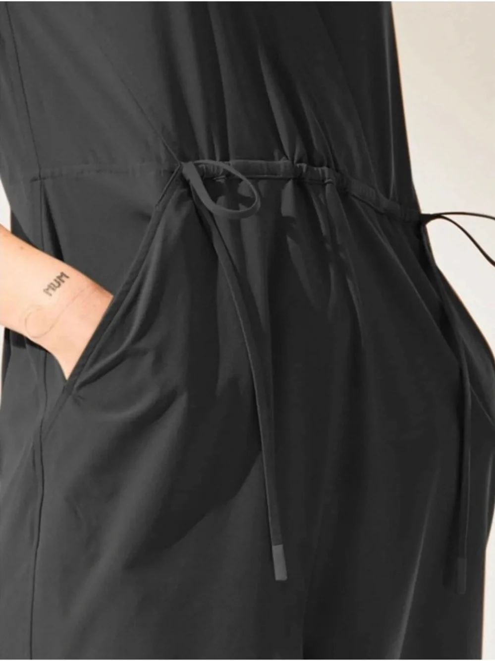 Athleta Marlow Black Maxi Dress with V-Neck, XS Petite - Picture 3 of 7